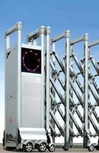 Cổng xếp inox hợp kim nhôm