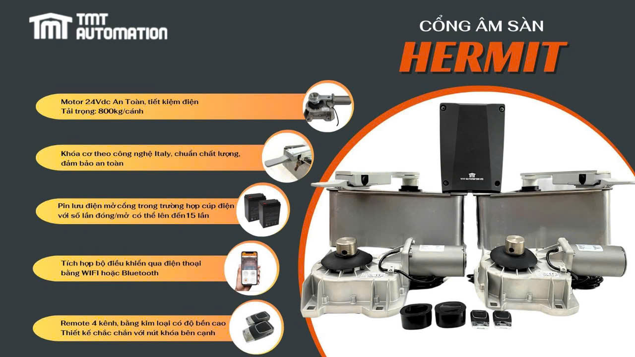 Motor âm sàn TMT Hermit - Đài Loan Motor âm sàn TMT Hermit - Đài Loan